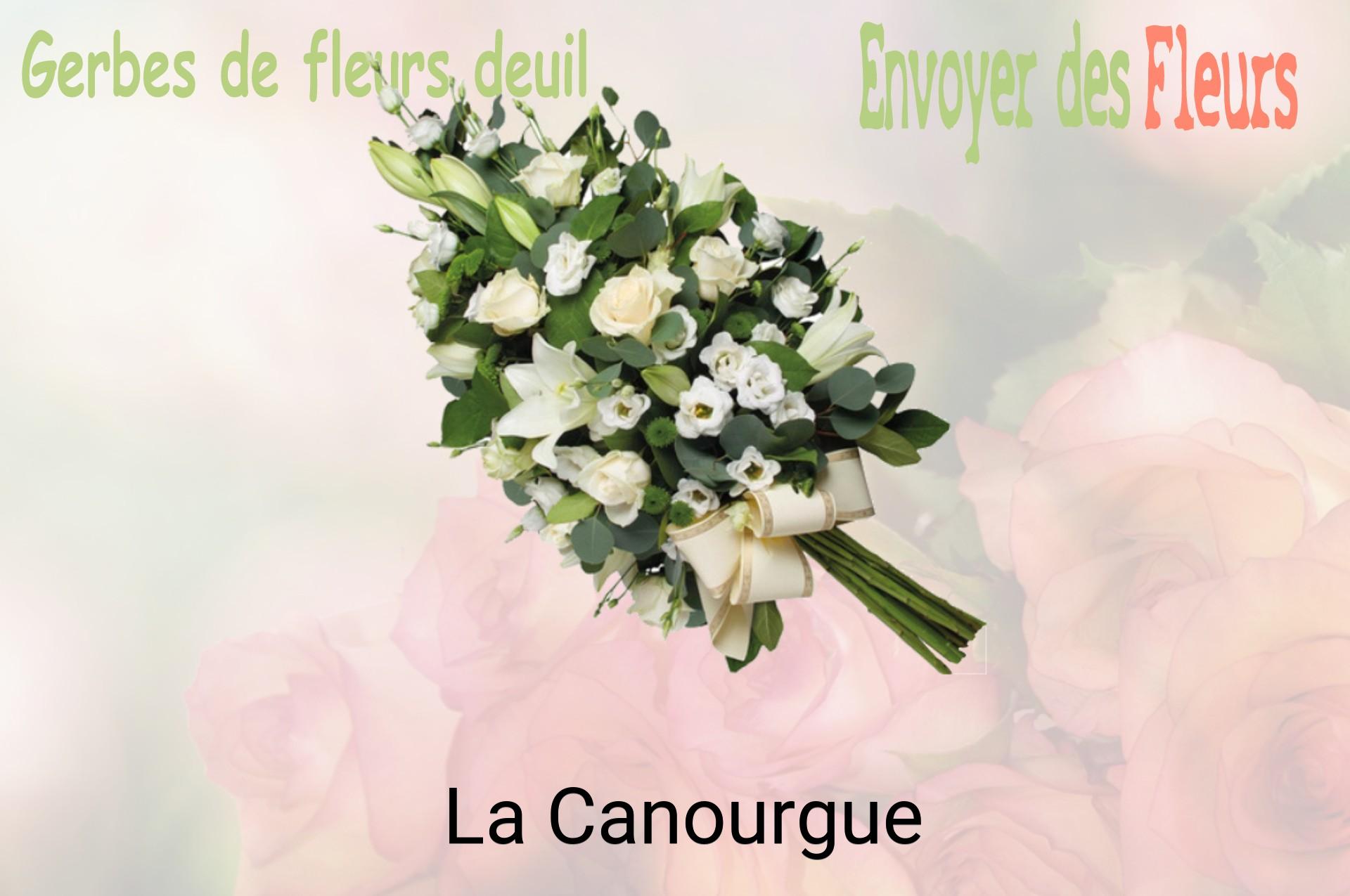 Gerbe de fleurs de deuil livrée à La Canourgue